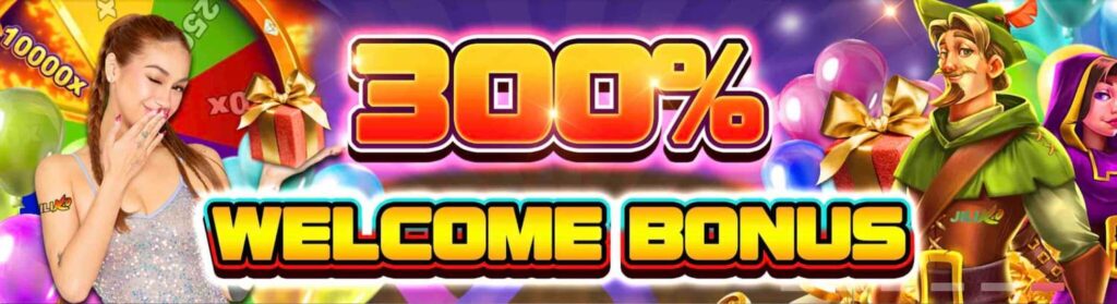 welcome bonus up to 300%