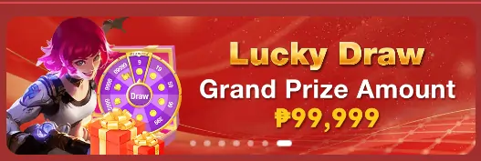 lucky draw grand prize amount up to P99,999 at sugal999