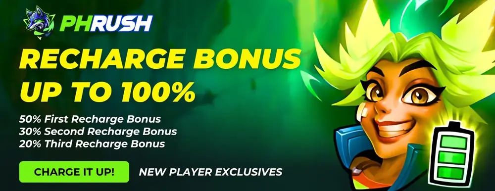 recharge bonus up to 100%